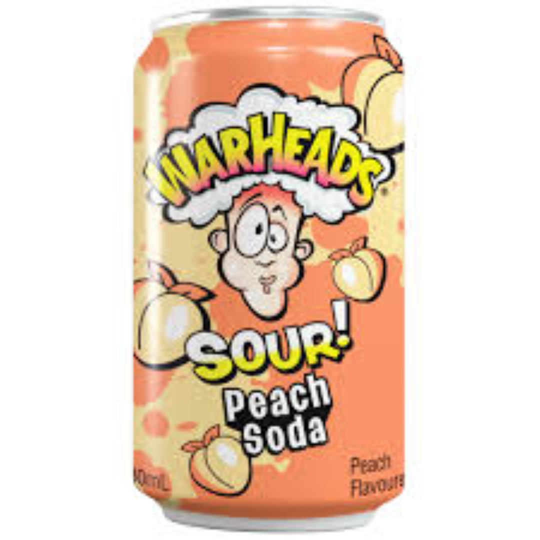 WARHEADS SOUR PEACH SODA 330ML
